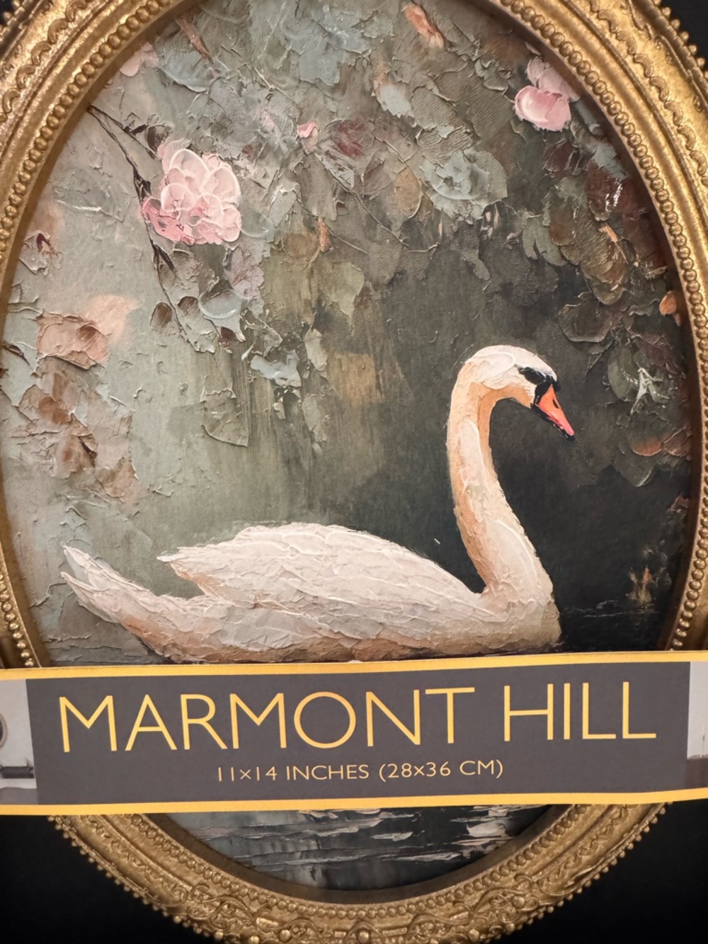 White Swan Wall Art - Pink Accents